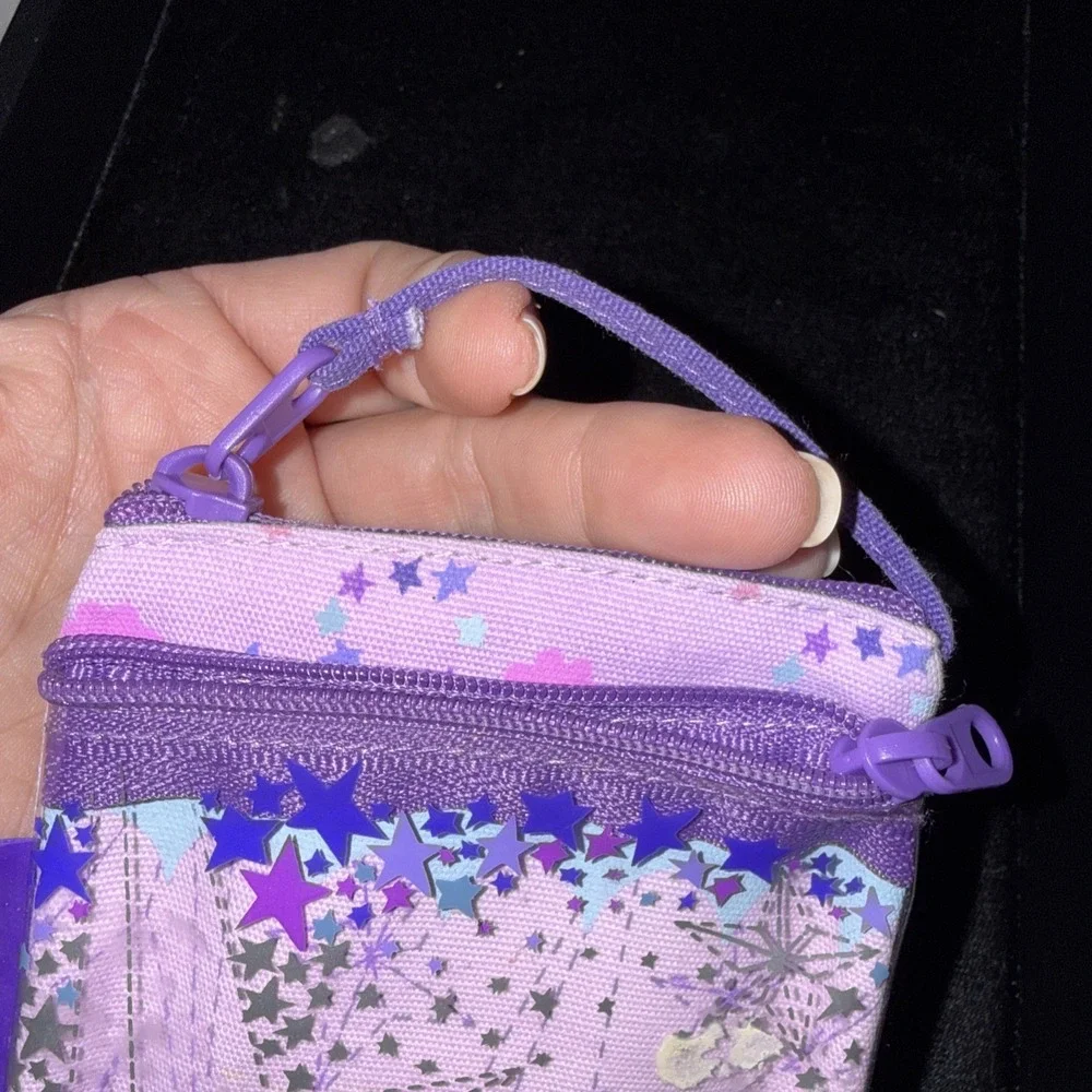 Vintage Lip Smacker -‎ Purple Zipper Case Bag 5.5